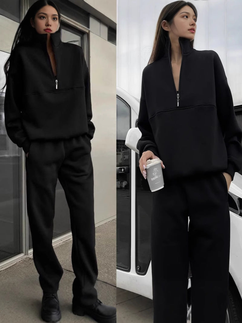 Two-Piece Set Women's Oversized Style with Zip Detail | M&B - 3 - Modern britwear