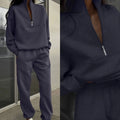 Two-Piece Set Women's Oversized Style with Zip Detail | M&B - 8 - Modern britwear