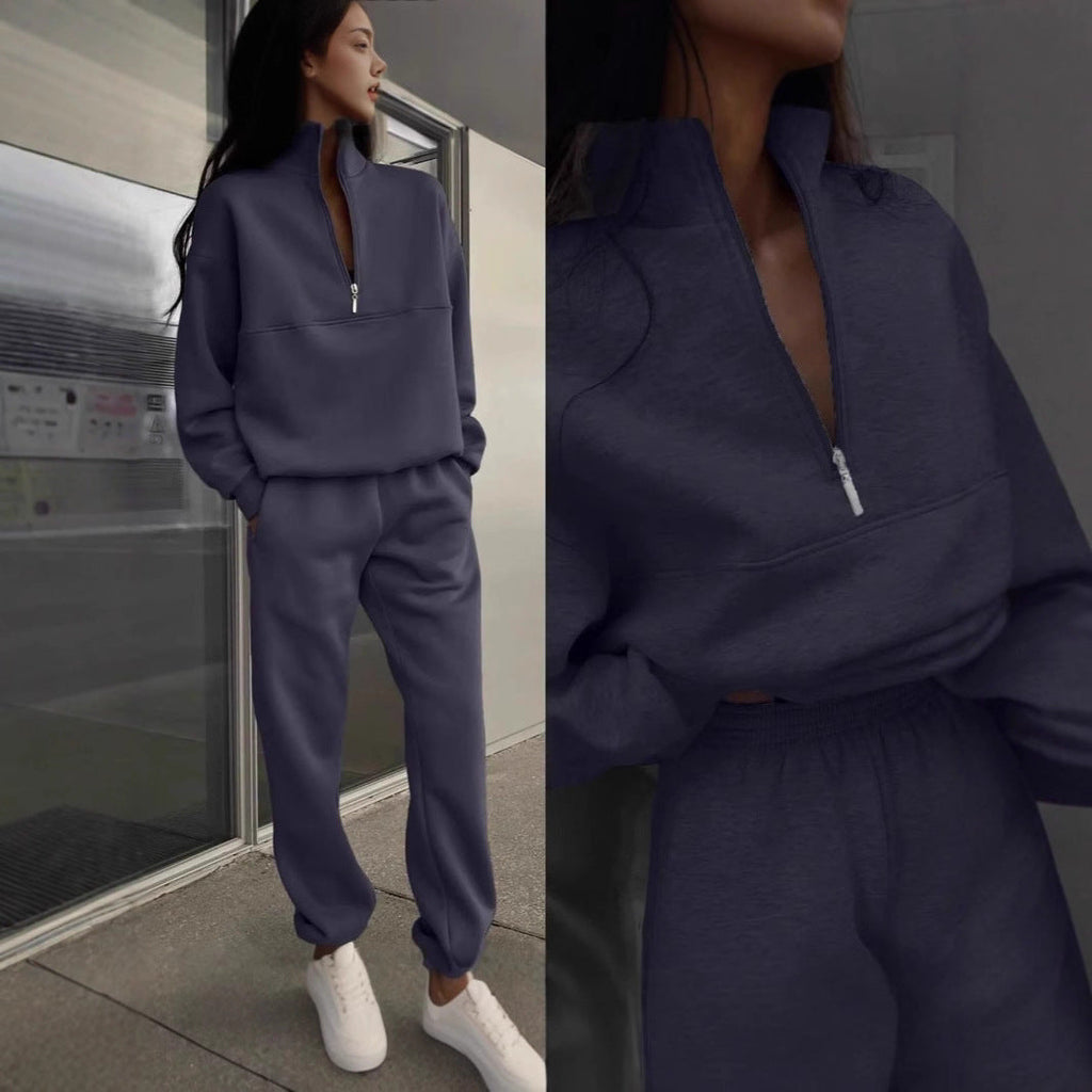 Two-Piece Set Women's Oversized Style with Zip Detail | M&B - 10 - Modern britwear