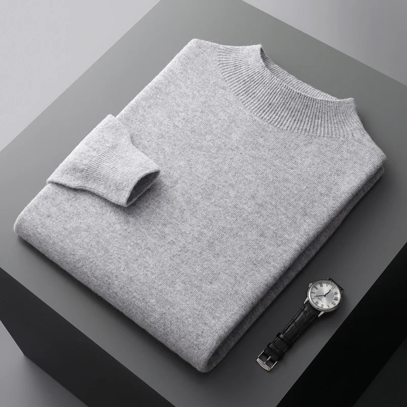 Men's Classic Crew Neck Sweater with Ribbed Detailing | M&B - 2 - Modern britwear