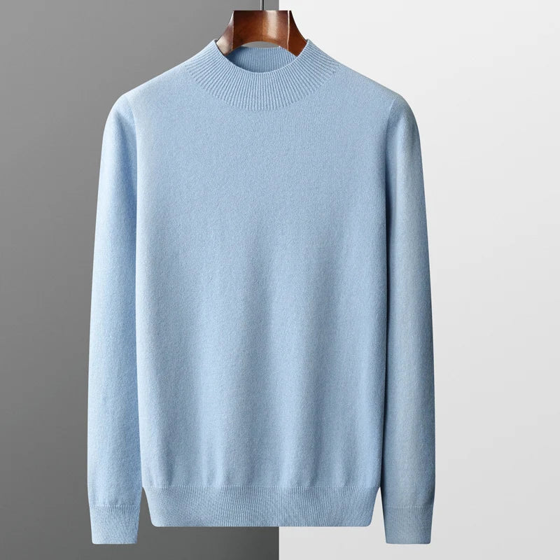 Men's Classic Crew Neck Sweater with Ribbed Detailing | M&B - 5 - Modern britwear