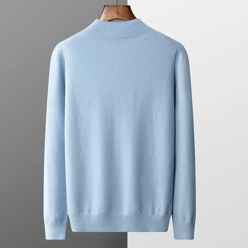 Men's Classic Crew Neck Sweater with Ribbed Detailing | M&B - 6 - Modern britwear