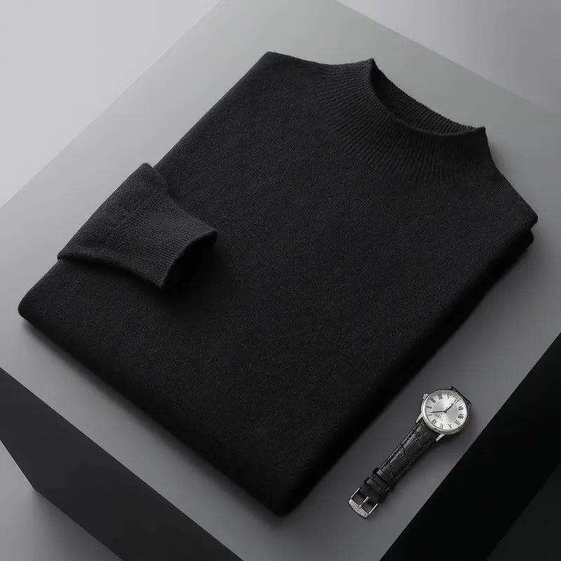 Men's Classic Crew Neck Sweater with Ribbed Detailing | M&B - 8 - Modern britwear