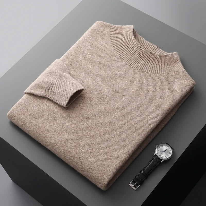 Men's Classic Crew Neck Sweater with Ribbed Detailing | M&B - 9 - Modern britwear