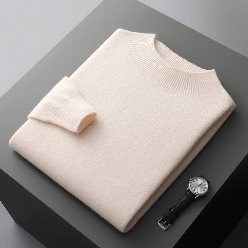 Men's Classic Crew Neck Sweater with Ribbed Detailing | M&B - 10 - Modern britwear