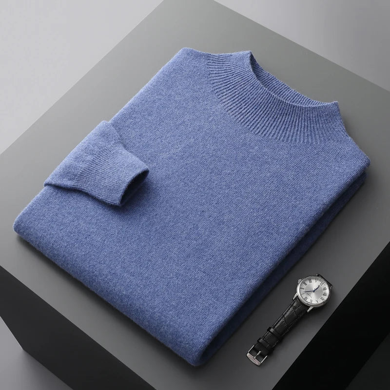 Men's Classic Crew Neck Sweater with Ribbed Detailing | M&B - 11 - Modern britwear