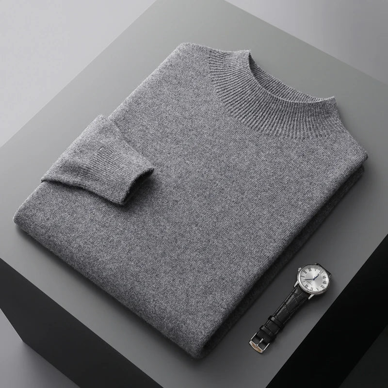 Men's Classic Crew Neck Sweater with Ribbed Detailing | M&B - 12 - Modern britwear