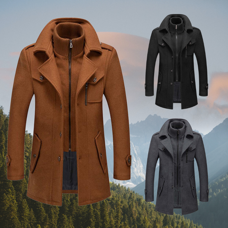 Men's Coat with Tailored Fit and Practical Pockets | M&B - 1 - Modern britwear