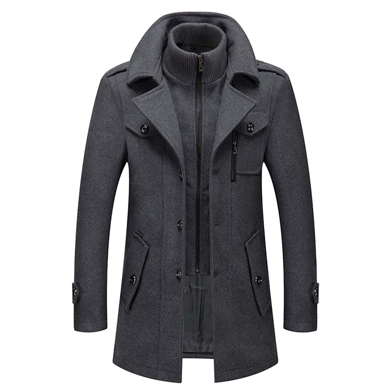 Men's Coat with Tailored Fit and Practical Pockets | M&B - 3 - Modern britwear