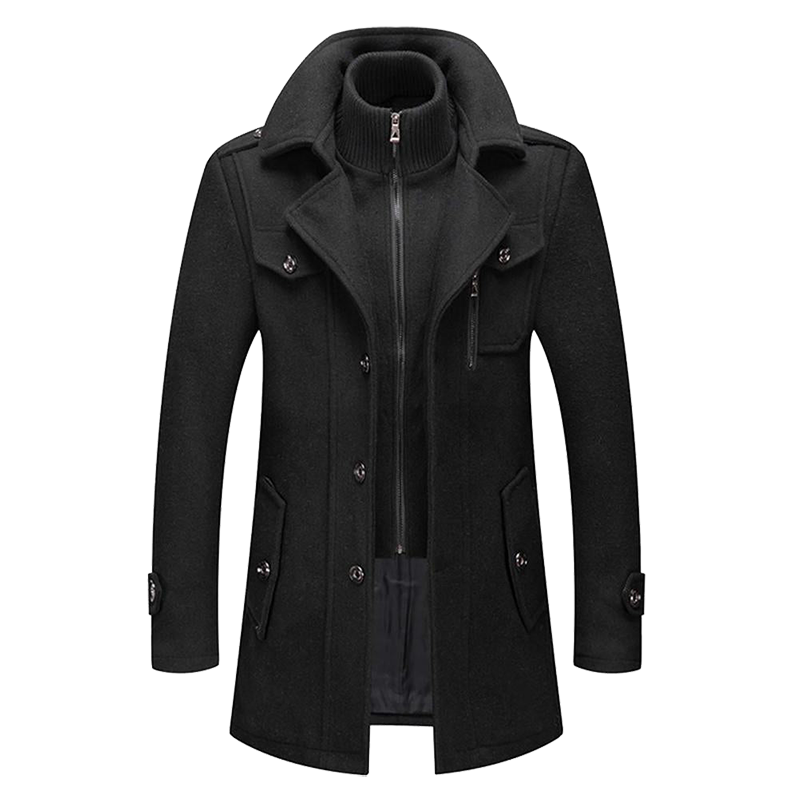 Men's Coat with Tailored Fit and Practical Pockets | M&B - 6 - Modern britwear
