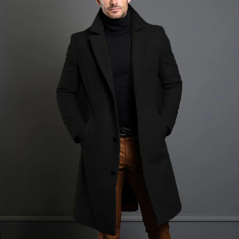 Men's Tailored Overcoat with Classic Silhouette + Stylish Lapel | M&B - 1 - Modern britwear