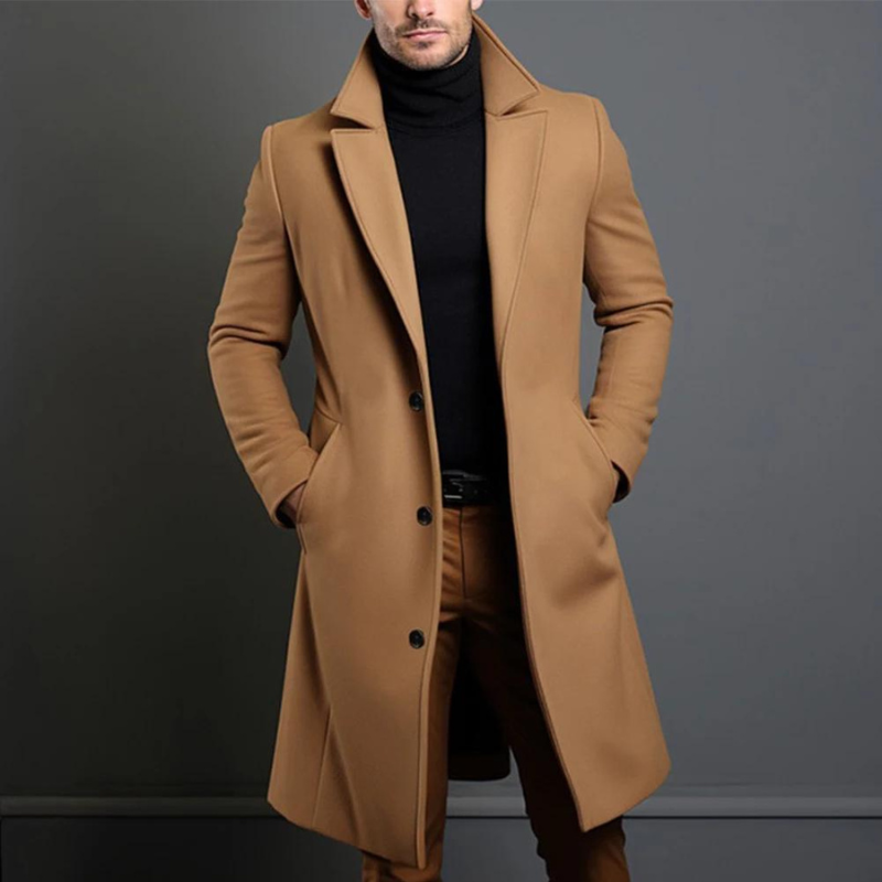 Men's Tailored Overcoat with Classic Silhouette + Stylish Lapel | M&B - 2 - Modern britwear