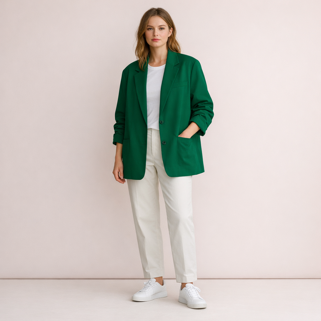 Emerald Green Oversized Blazer