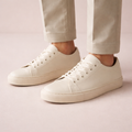 Off-White Minimalist Leather Lace-Up Sneakers