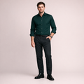 Forest Green Slim Fit Long Sleeve Dress Shirt