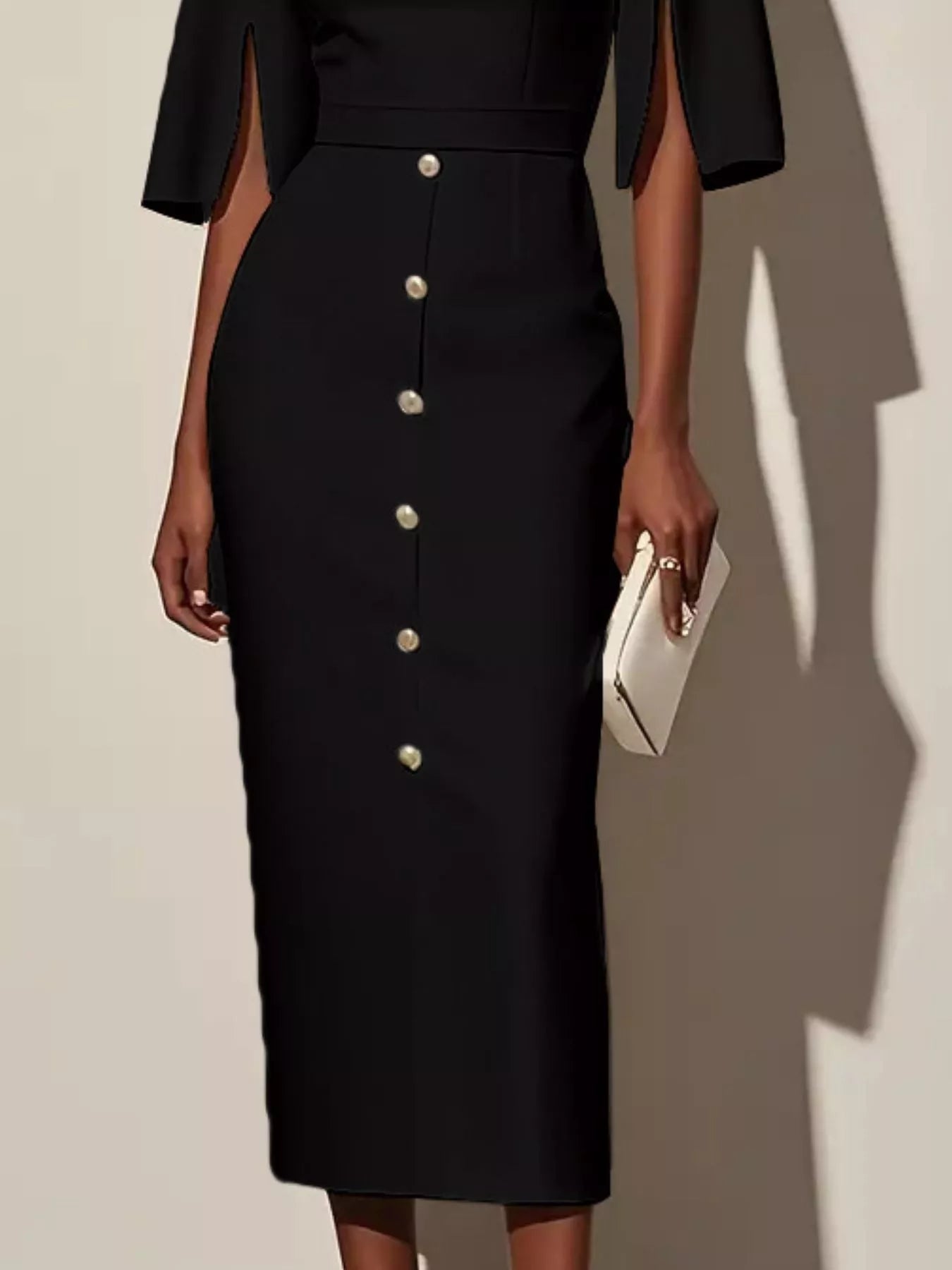 Elvira – Elegantes Kleid mit geschlitzten Ärmeln - Image 4