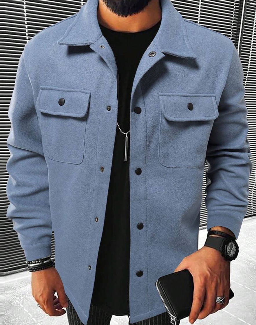 Men's Overshirt Jacket with Pockets | M&B - 3 - Modern britwear