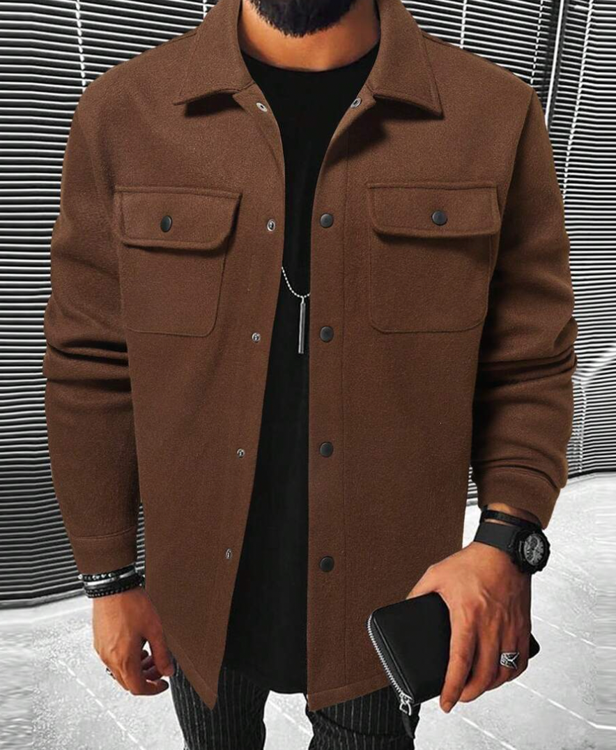 Men's Overshirt Jacket with Pockets | M&B - 2 - Modern britwear
