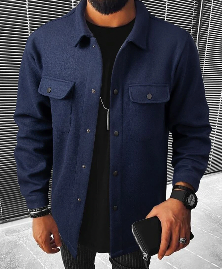 Men's Overshirt Jacket with Pockets | M&B - 4 - Modern britwear