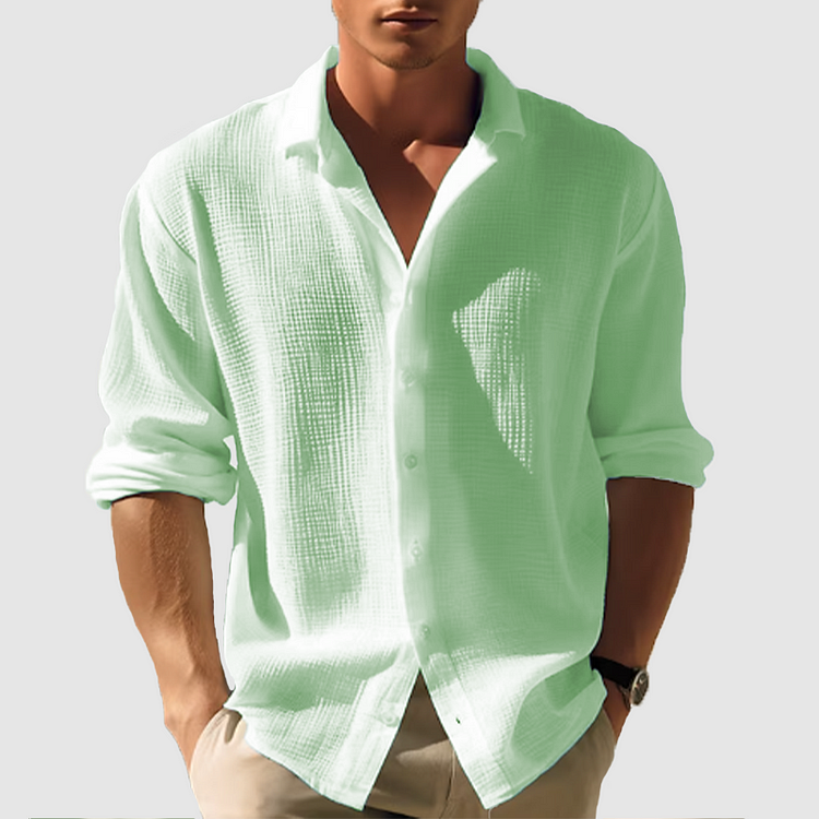 Samuel – Long Sleeve Button-Up Shirt - Image 3
