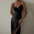 Midi dress women's wrap-style with high slit | M&B - 4 - Modern britwear