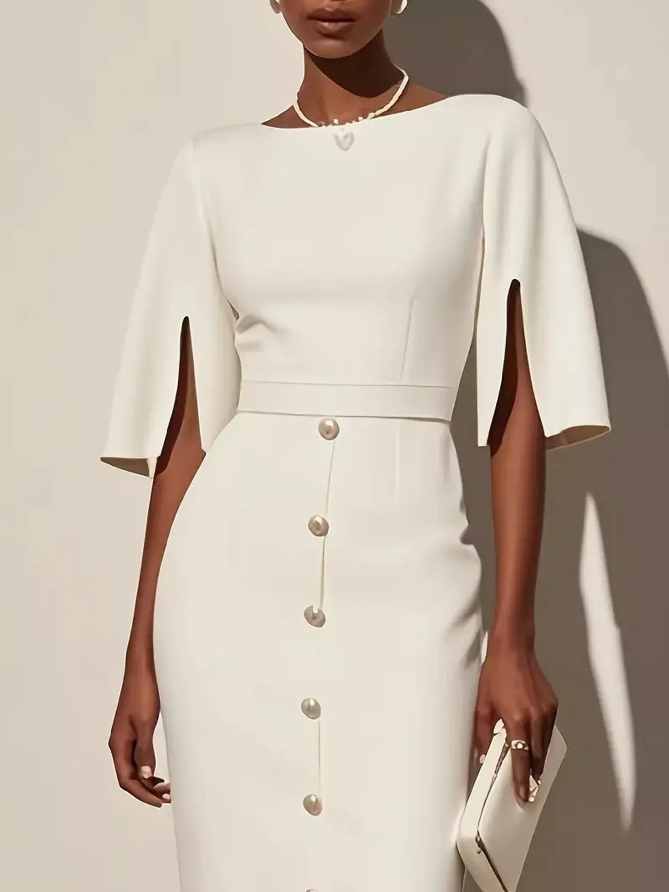Elvira – Elegantes Kleid mit geschlitzten Ärmeln - Image 5